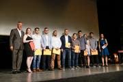 Die geehrten für die besten interdisziplinären Projektarbeiten (Bild: Donato Caspari)