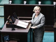 Polens oberste Richterin Malgorzata Gersdorf will nicht den Hut nehmen. Sie sprach von einer «Säuberung» am Obersten Gericht durch die nationalkonservative Regierung. (Bild: KEYSTONE/EPA PAP/LESZEK SZYMANSKI)