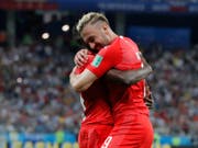 Josip Drmic (hier nach seinem Tor gegen Costa Rica) spielt gegen Schweden von Beginn weg (Bild: KEYSTONE/AP/VADIM GHIRDA)