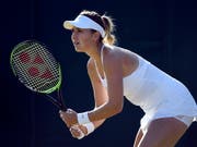 Konzentriert und nervenstark: Belinda Bencic schaltete in Wimbledon die Weltnummer 6 Caroline Garcia aus (Bild: KEYSTONE/EPA/NEIL HALL)