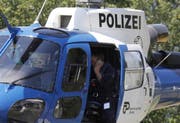Der Einsatz wird vom Heli-Landeplatz Chaltbach aus koordiniert. (Bild: Geri Holdener, Bote der Urschweiz)