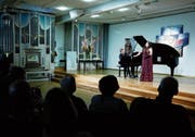 Sopran Andrea Brown und Pianist Benjamin Engeli in der Kapelle des Zentrums Ländli. (Bild: Stefan Kaiser (Oberägeri, 29. Juli 2018))