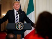 «Ich weiss nicht, ob sie schon bereit dazu sind»: US-Präsident Donald Trump zu einem Treffen mit der iranischen Führung. (Bild: KEYSTONE/AP/EVAN VUCCI)