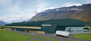 Aussenansicht der neuen Halle aus Südost. (Visualisierung: PD)