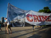 Protest gegen das neue Nationalitätsgesetz in Tel Aviv. (Bild: KEYSTONE/AP/ODED BALILTY)