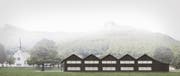 So soll das neue Schulhaus Feld in zwei Jahren aussehen. Das Siegerprojekt stammt vom deutschen Architektenteam Olfs, Köchling und Felgendreher. (Bild: PD)