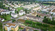Nächste Woche beginnen die Arbeiten an der Romanshornerstrasse (zieht sich quer durchs Bild). An der Bauholzstrasse (unten) sind die Bagger bereits am Werk (Bild: Michel Canonica)