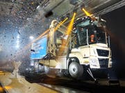 Glitzerregen und Scheinwerferlicht für Graziella. (Bild: David Grob)