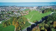 Im Goldacher Gebiet Witen ist der neue Autobahnanschluss geplant. Flankierende Massnahmen sollen Schleichverkehr in den Quartieren der Stadt am See verhindern. (Bild: Marcel Muttner)
