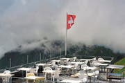 Die Dachterrasse des Restaurants auf dem Brienzer Rothorn. (Bild: Getty)