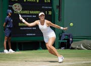 Fängt sich im zweiten Satz noch rechtzeitig auf: Belinda Bencic. (Bild: Tim Ireland/AP (Wimbledon, 7. Juli 2018))