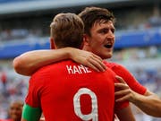 Der Torschützenleader und der englische Torschütze zum 1:0 gegen Schweden unter sich: Harry Kane und Harry Maguire (hinten) (Bild: KEYSTONE/AP/FRANCISCO SECO)
