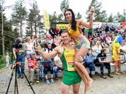 Das Siegerpaar Vytautas Kirkliauskas und Neringa Kirkliauskas (Bild: KEYSTONE/EPA COMPIC/KIMMO BRANDT)