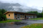 Der neue Forstwerkhof der Korporation Alpnach beim Chilcherliwald. (Bild: Richard Greuter (Alpnach, 6. Juli 2018))