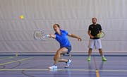 Das Team «Boyker» hatte in ihrer Paradedisziplin Speed-Badminton alles im Griff und sicherte sich mit dem Turniersieg Platz eins in der Gesamtwertung. (Bild: Robert Kucera)