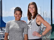   The Swiss hopes for the biggest athletic meet in Lucerne are based on Mujinga Kambundji (left) and Lea Sprunger (image: KEYSTONE / CHRISTIAN BRUN) 