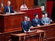 Der französische Präsident Emanuel Macron hielt am Montag eine Grundsatzrede vor dem Parlament. (Bild: KEYSTONE/EPA REUTERS POOL/CHARLES PLATIAU / POOL)