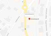 Der Standort des Hauses, rechts die Bahnlinie, die zeitweise unterbrochen war. (Bild: Screenshot Google Maps)