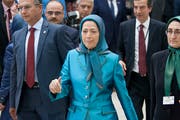Maryam Rajavi, Präsidentin des Nationalen Widerstandsrates im Iran. Bild: Siavosh Hosseini/Getty (Paris, 30. Juni 2018)