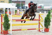 Carina Kronenberg unterwegs mit ihrem erfahrenen Wallach Elwis. (Bild: Sonja Grob (Beromünster, 6. Juli 2018)
