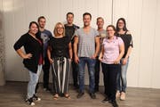 Der neu gewählte Vorstand: Ramona Koller, Michael Rechsteiner, Claudia Frischknecht (Co-Präsidentin), Chläus Dudle, Marco Hagmann (Co-Präsident), Stefan Kull, Esther Abderhalden und Kim Hofstetter (von links). (Bild: Bilder: PD)
