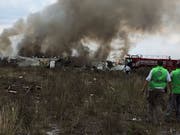Ein Flugzeug der Fluggesellschaft Aeroméxico ist am Dienstag kurz nach dem Start verunglückt - bisher sind allerdings keine Todesopfer zu beklagen. (Bild: KEYSTONE/EPA CPCE Durango/CIVIL PCE HANDOUT)