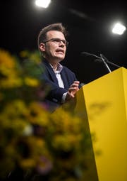 Dominik Diezi (CVP-Kantonsrat, Arbon) sprach an der Bundesfeier im Pentorama. (Bild: Reto Martin)
