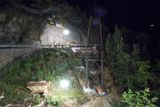 Bauarbeiten in der Nacht (Bild: Erhard Gick)