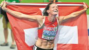 Gold in Berlin: Lea Sprungers Freude ist gross. (Bild: Keystone)
