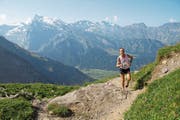 Knapp am Rekord vorbei: Tagessieger Arnold Aemisegger aus Triesenberg (LIE). (Bild: Georg Infanger (Engelberg, 5. August 2018))