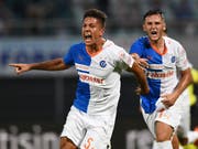 Aleksandar Cvetkovic freut sich über das 2:2 in letzter Sekunde (Bild: KEYSTONE/TI-PRESS/GABRIELE PUTZU)