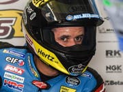 Tom Lüthi erreichte im nassen Training einen Top-Ten-Platz (Bild: KEYSTONE/EPA/FILIP SINGER)