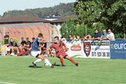 Dani Luis (rechts) bot eine gute Leistung, konnte aber den Ball auch nicht im gegnerischen Tor unterbringen. (Bild: Beat Lanzendorfer)