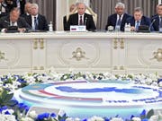 Die Staatschefs von Russland, dem Iran sowie der Ex-Sowjetrepubliken Aserbaidschan, Kasachstan und Turkmenistan unterzeichneten den Vertrag im kasachischen Küstenort Aktau. (Bild: Keystone/EPA SPUTNIK POOL/ALEXEY NIKOLSKY/SPUTNIK/KREMLIN)