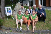 Obere Reihe (von links): Engelberger Gründungsmitglieder Annemarie Amstutz-Stohr, Margret Willimann-Blatter, Rita Eller-Banz und Talammann Alex Höchli. Untere Reihe (von links): Ehrenpräsidentin Verena Jaeggin, Co-Präsidentinnen Isa Bonicalzi und Claudia Cuoghi. (Bild: PD)