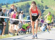 Maria Christen dominiert bei den Frauen. (Bild: Bilder: Erhard Gick (Rigi, 12. August 2018))