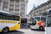 Könnten bald kosten: Carhaltestellen beim Schwanenplatz in der Stadt Luzern. (Bild: Urs Flüeler/Keystone, 21. Juni 2018)