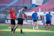 Assistenztrainer Thomas Binggeli und Trainer Rene Weiler (Martin Meienberger/freshfocus)
