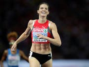Lea Sprunger läuft auch in Birmingham als Erste ins Ziel. (Archivaufnahme) (Bild: KEYSTONE/AP/MICHAEL SOHN)