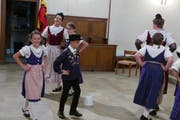 Auch die Jugendtrachtengruppe Seelisberg tanzte in der Pfarrkirche. (Bilder: Christoph Näpflin, Seelisberg, 1. August 2018)