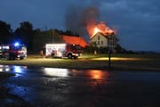 Der Dachstockbrand in Muolen. (Bild: Kapo SG)