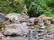 Steinmanndli in der Aaschlucht zwischen Grafenort und Engelberg. (Bild Markus von Rotz)