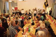Die Musikgesellschaft Hemberg eröffnete die 1.-August-Feier im Kirchgemeindesaal. (Bild: Cecilia Hess-Lombriser)