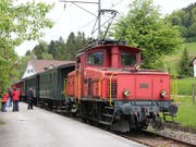 Für einmal kein Dampf: Wegen Feuergefahr verkehren am Sonntag auf der Nostalgiestrecke Hinwil-Bauma im Zürcher Oberland statt kohlegefeuerten Dampflokomotiven nun Elektro-Oldtimer. (Bild: DVZO)