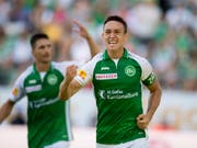 Gute Chancen auf ein Weiterkommen in der Qualifikation zur Europa League: St. Gallens Captain Silvan Hefti (Bild: KEYSTONE/BENJAMIN MANSER)