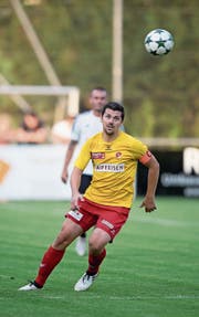 Goldau-Flügelspieler Koni Huser macht mit seiner Geschwindigkeit den Gegnern das Leben schwer. (Bild: Corinne Glanzmann (Goldau, 30. Juli 2018)