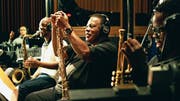 Marcus Strickland, Wayne Shorter und Ambrose Akinmusire (von links) bei den Aufnahmen zum All-Stars-Album. (Bild: Vinca Film)