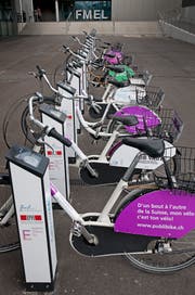 Publibike bikes are vulnerable: the lock was too easy to crack. (KEYSTONE / BRANKO DE LANG)