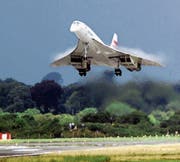 Eine Concorde, das erste und einzige Überschall-Verkehrsflugzeug. 2003 startete sie zum letzten Mal. (Bild: Chris Bacon/AP (Shannon, 7. August 2001))