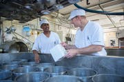 Der aus Eritrea stammende Ablel Mengistu absolviert bei der Bio-Käserei von Georg Hofstetter in Ruswi eine Lehre. (Bild: Dominik Wunderli, 23. August 2018)